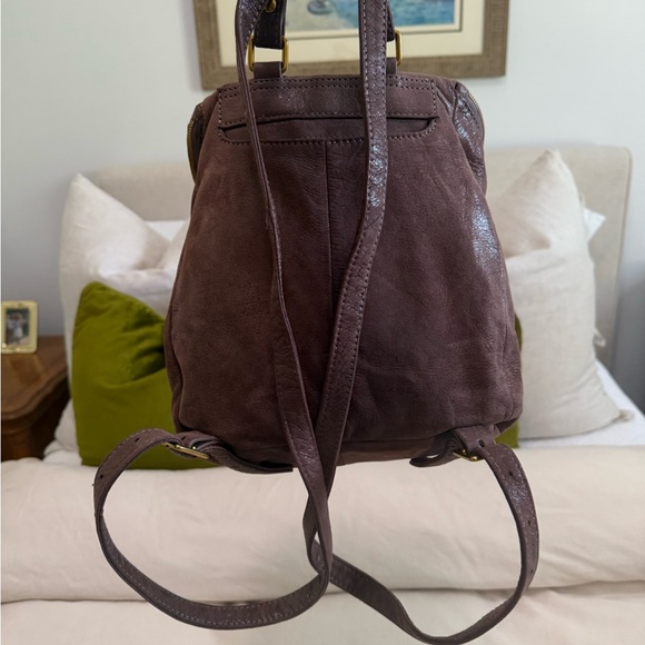 RARE Hobo River Backpack Brown Suede (discontinued color) - Picture 2 of 7